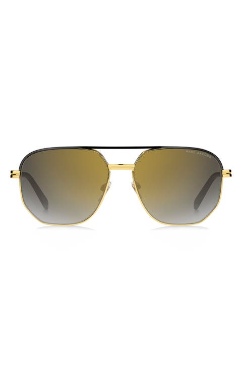 58mm Gradient Aviator Sunglasses