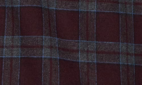 Weatherproof ® Plaid Flannel Fleece Bonded Shirt Jacket In Burgundy