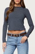 EDIKTED Brianna Long Sleeve Crop T-Shirt