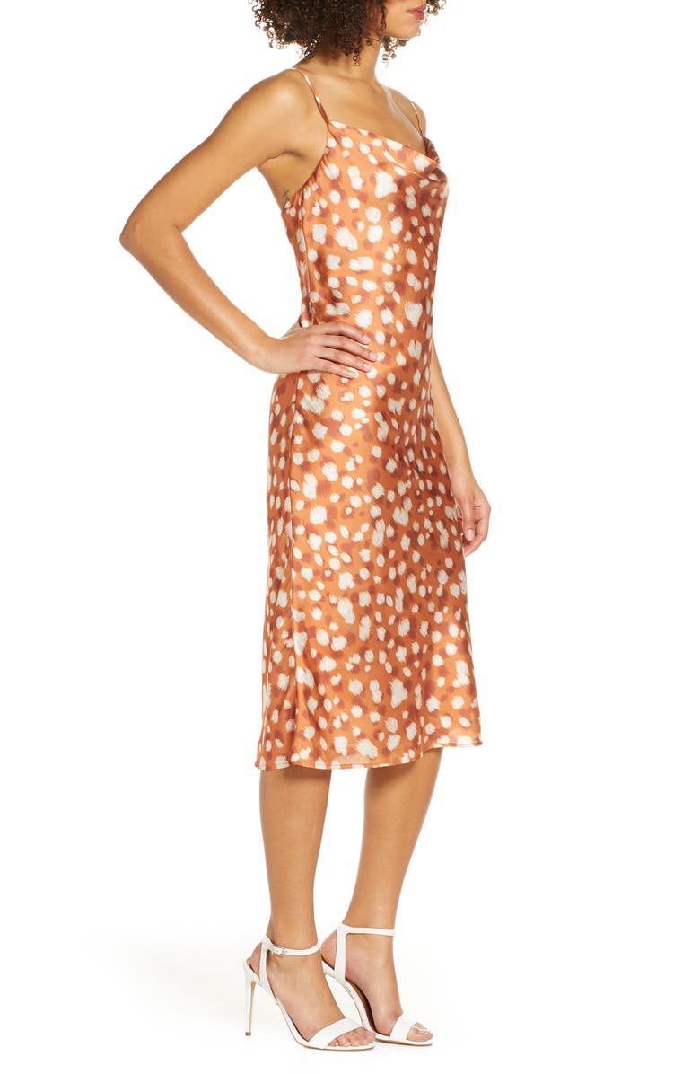 Bardot Animal Spot Slipdress, Alternate, color, 