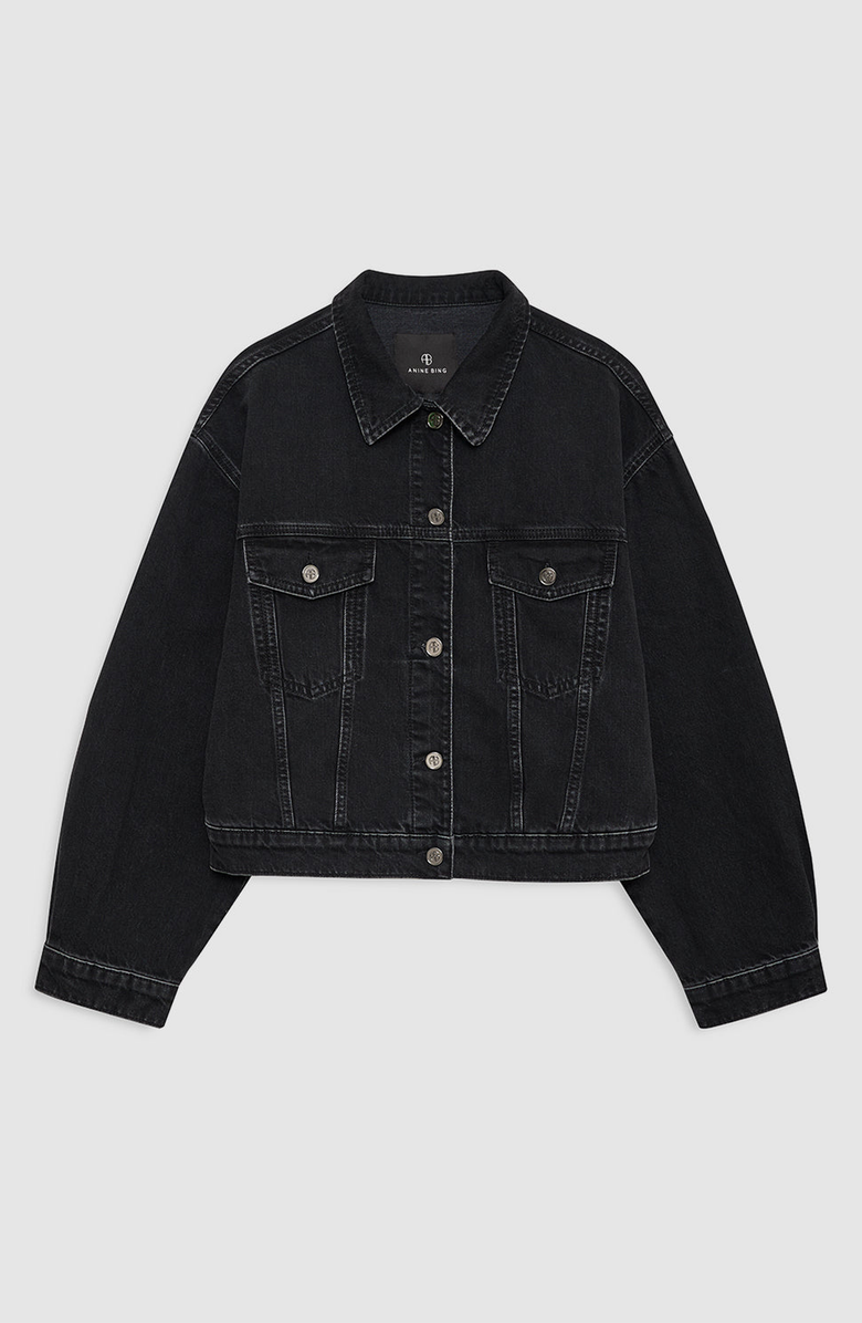 ANINE BING Quincy Jacket, Alternate, color, Vintage Black