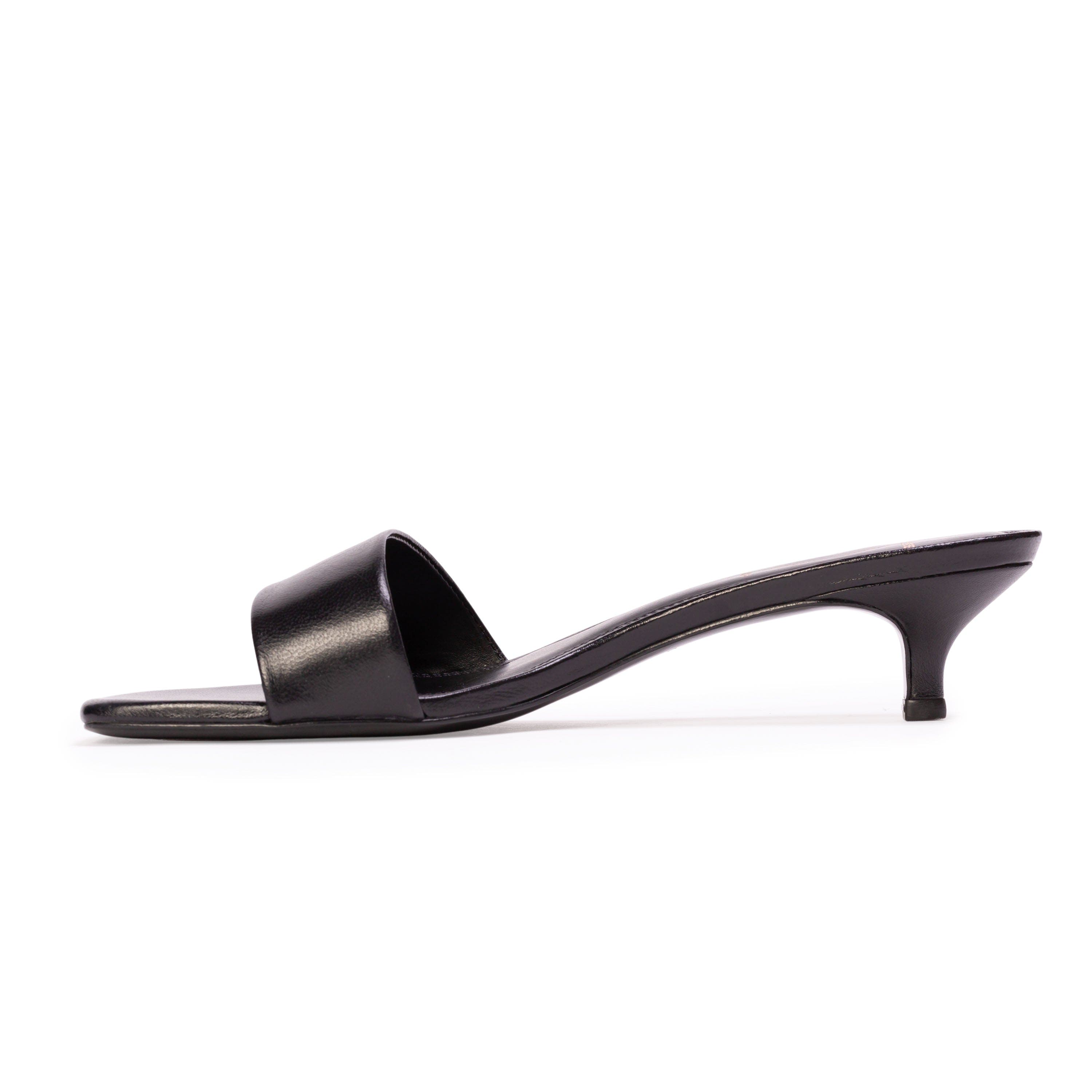 BLACK SUEDE STUDIO Avery 35 Sandal, Alternate, color, Black Leather