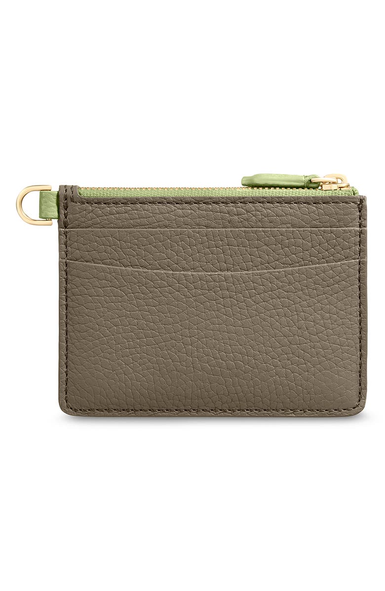 MAISON de SABRÉ Leather Zipped Card Pouch, Alternate, color, Cashmere Matcha