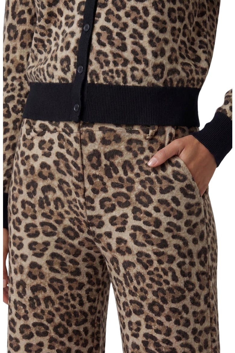 Leopard Womens Wool Wide-leg Pant, Alternate, color, LEOPARD BROWN