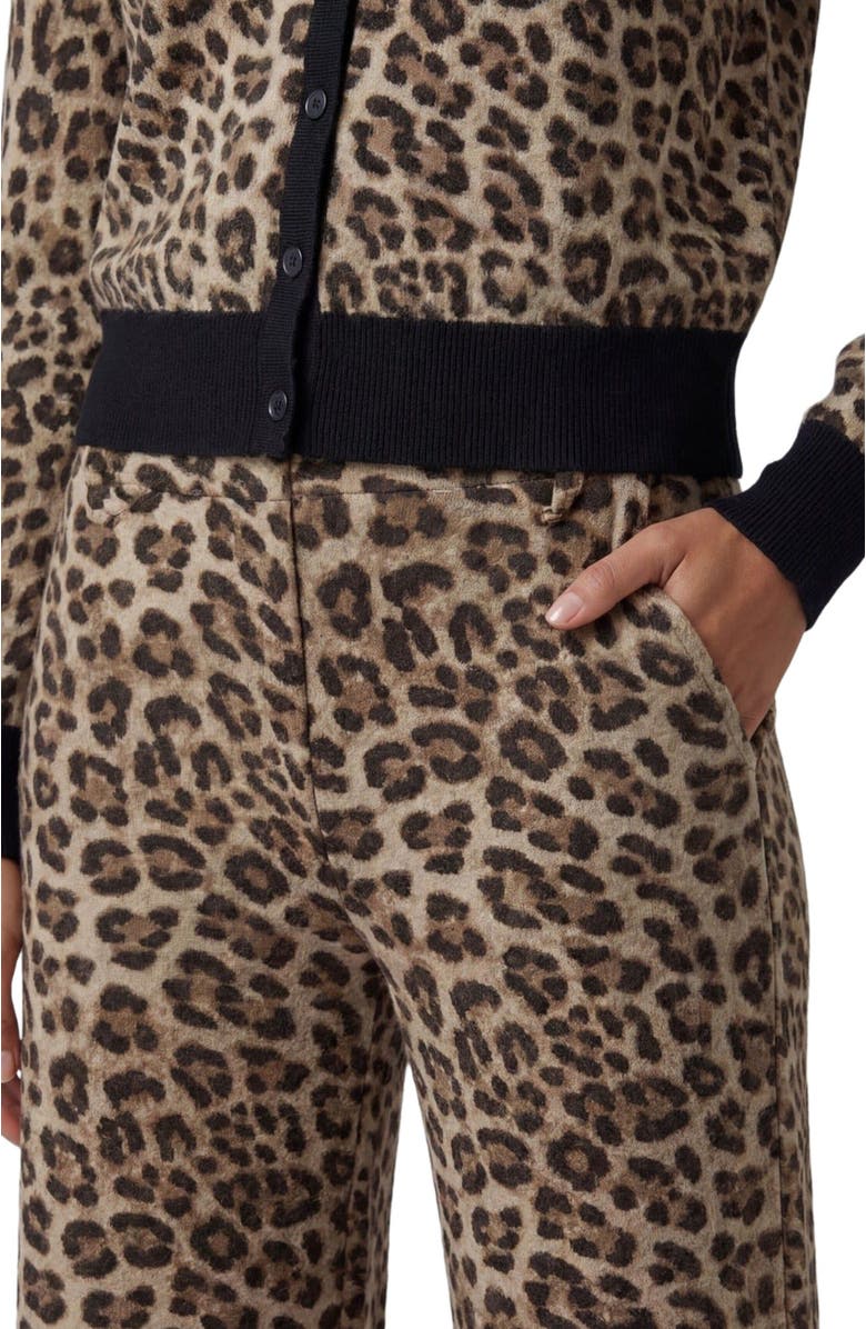 Lords of Harlech Leopard Womens Wool Wide-leg Pant, Alternate, color, Leopard Brown