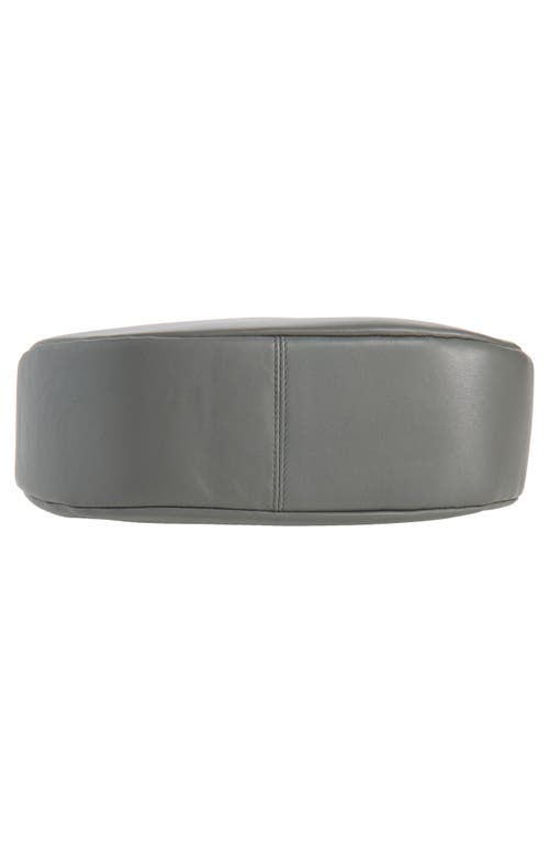 Strathberry Mini Halo Leather Shoulder Bag In Gray