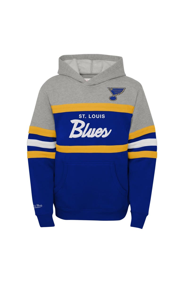 Mitchell & Ness Youth Mitchell & Ness Gray St. Louis Blues Head Coach Pullover Hoodie, Alternate, color, Gray