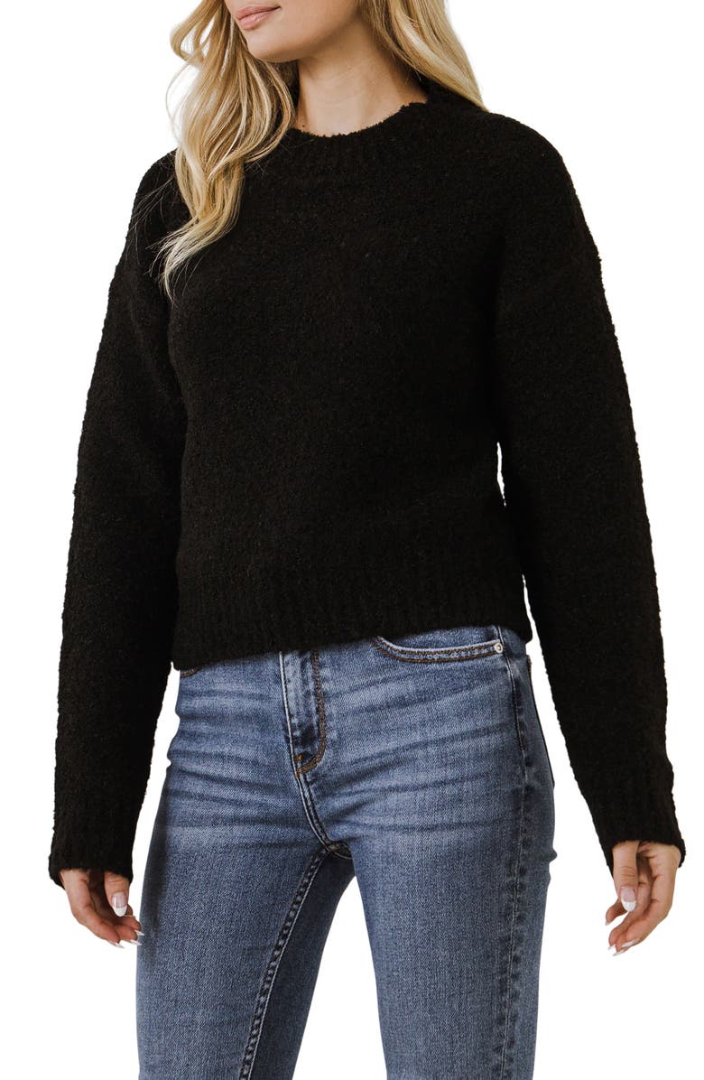 English Factory Cozy Crewneck Sweater, Alternate, color,