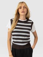 Saint + Sofia Oxford Cashmere Sleeveless Knit