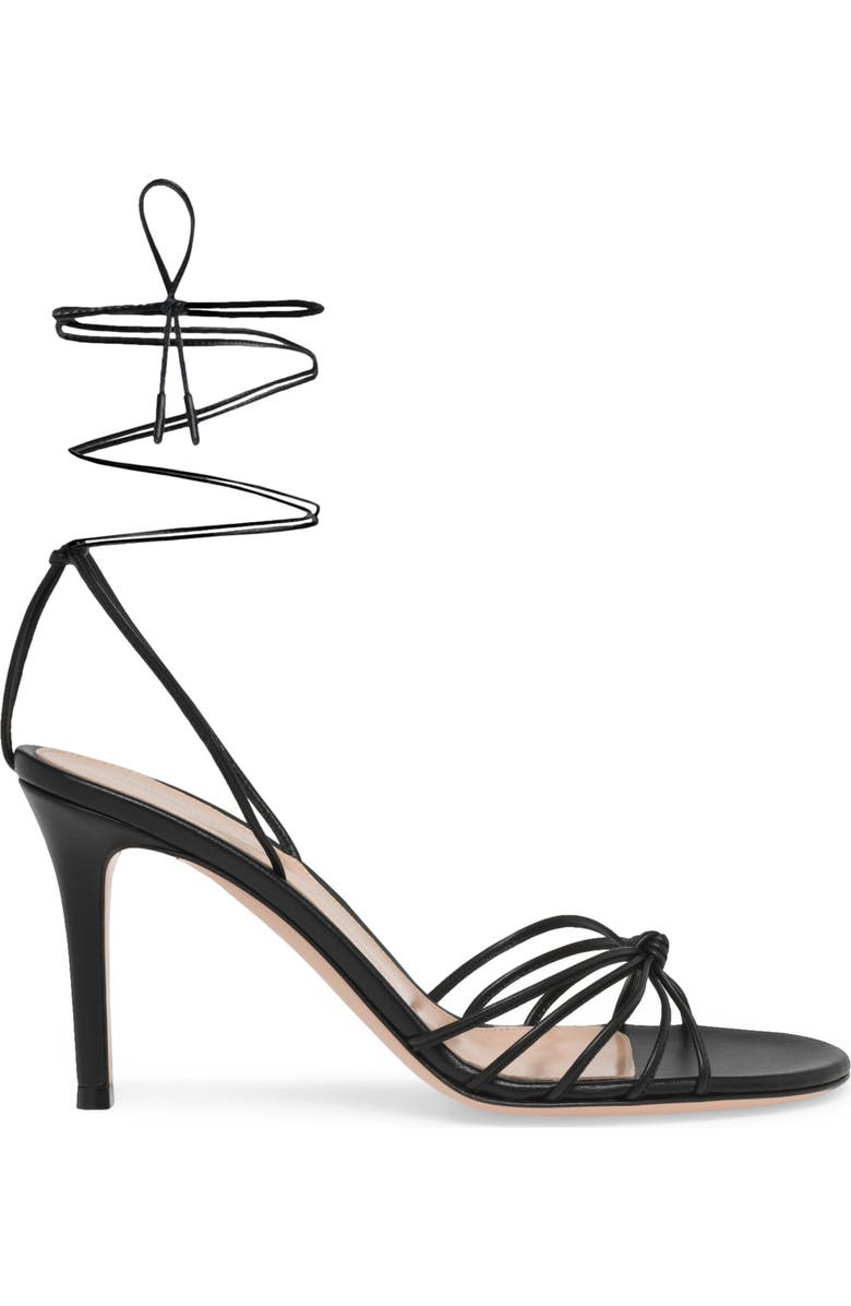 Gianvito Rossi Gwyneth 85 Sandals, Main, color, Black Nappa