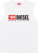 DIESEL® T-Isco-Div Logo Appliqué Muscle Tee