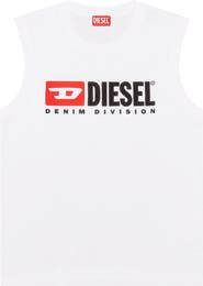 DIESEL® T-Isco-Div Logo Appliqué Muscle Tee