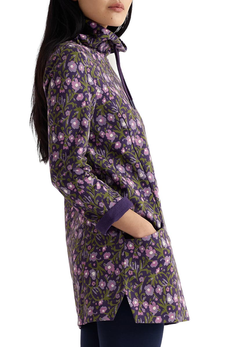 Seasalt Cornwall Formative Floral Tunic, Alternate, color, Blotted Anemone Dark Violet