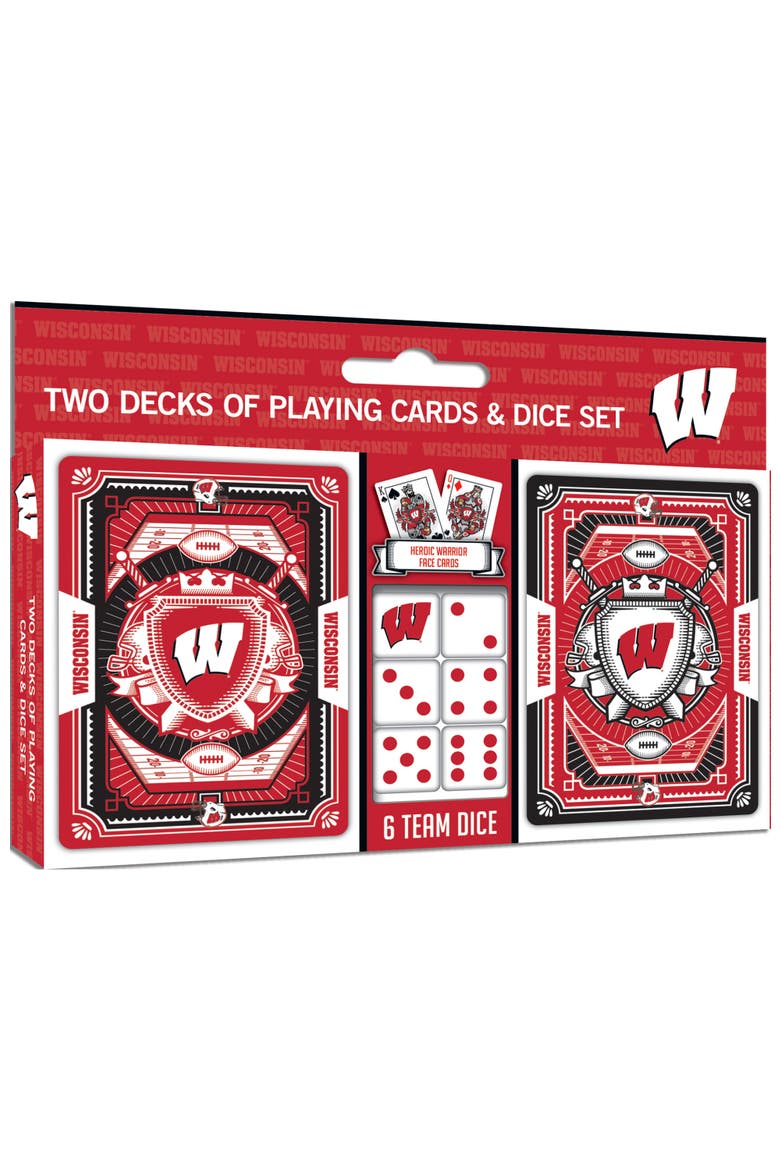 Wisconsin Badgers Playing Cards & Dice, Main, color, Multicolor