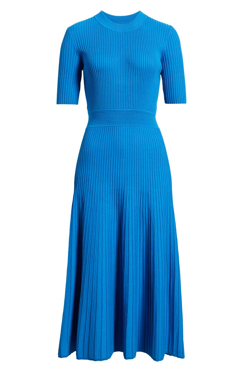 Elie Tahari The Kaya Midi Sweater Dress, Main, color, Cosmic Blue