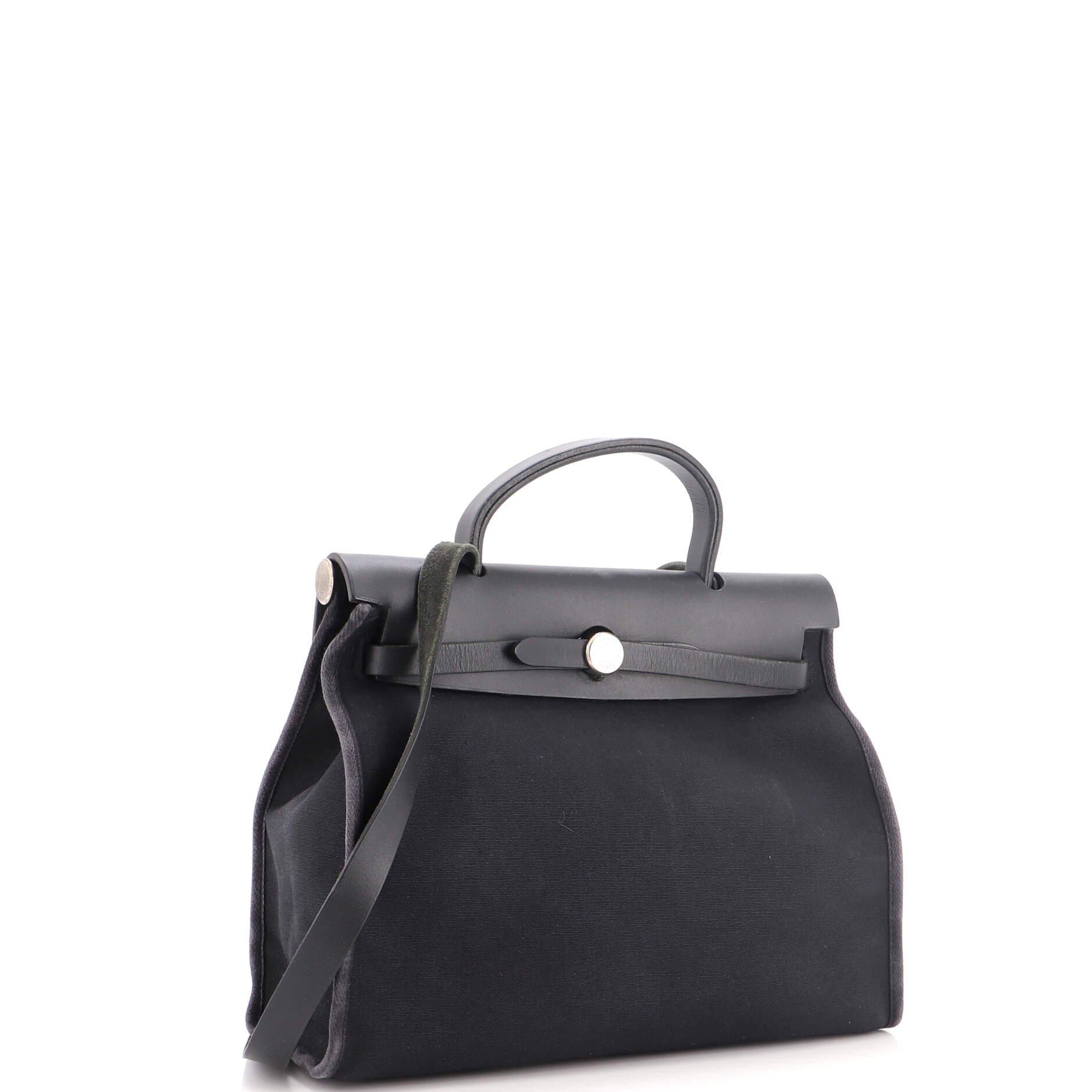 Herbag Toile And Leather Pm, Alternate, color, Black