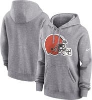 Nike Women's Nike Heather Gray Cleveland Browns Team Logo Club Fleece Pullover Hoodie