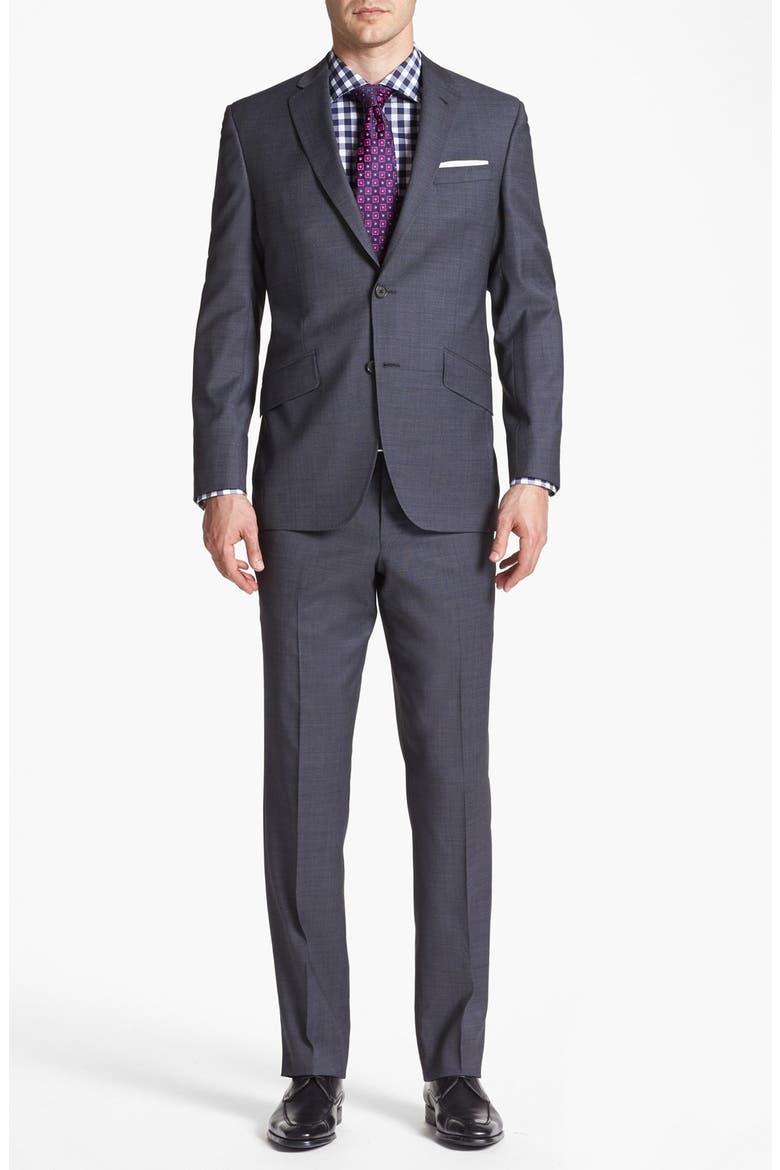 Jones Trim Fit Wool Suit, Main, color, CHARCOAL
