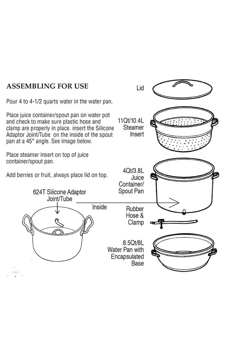 Norpro Krona Multipurpose Stainless Steel Steamer and Juicer, Alternate, color, Silver