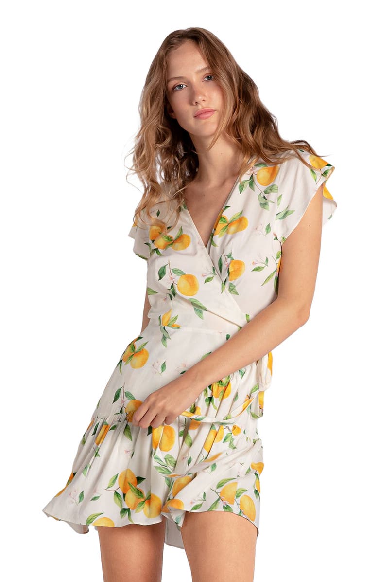 Belle & Bloom Love Shack Mini Wrap Dress, Alternate, color, Orchard