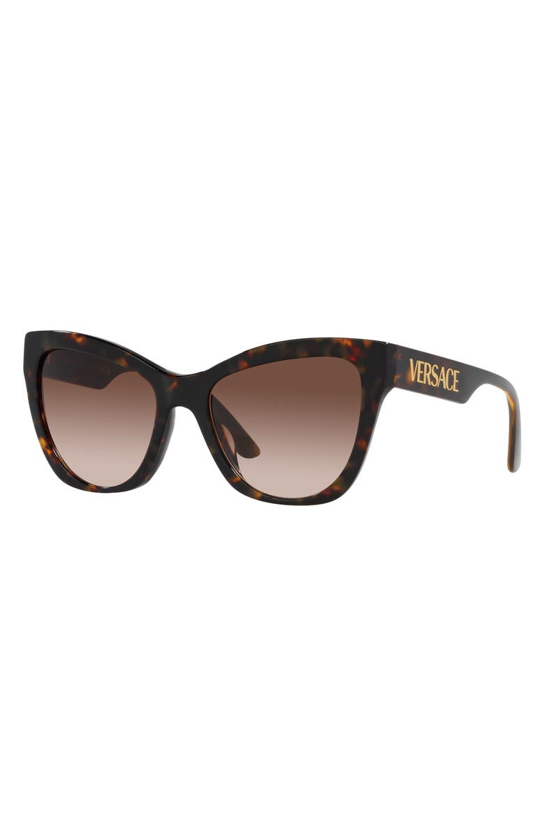 Versace 56mm Gradient Cat Eye Sunglasses, Alternate, color, 