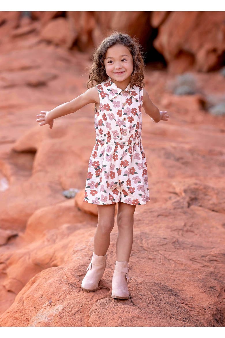 Mavery Floral Romper, Alternate, color, Pink