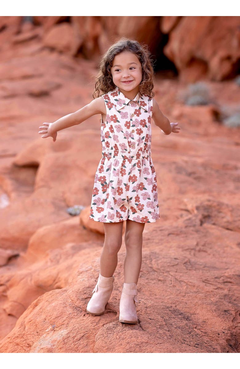 Mabel + Honey Mavery Floral Romper, Alternate, color, Pink