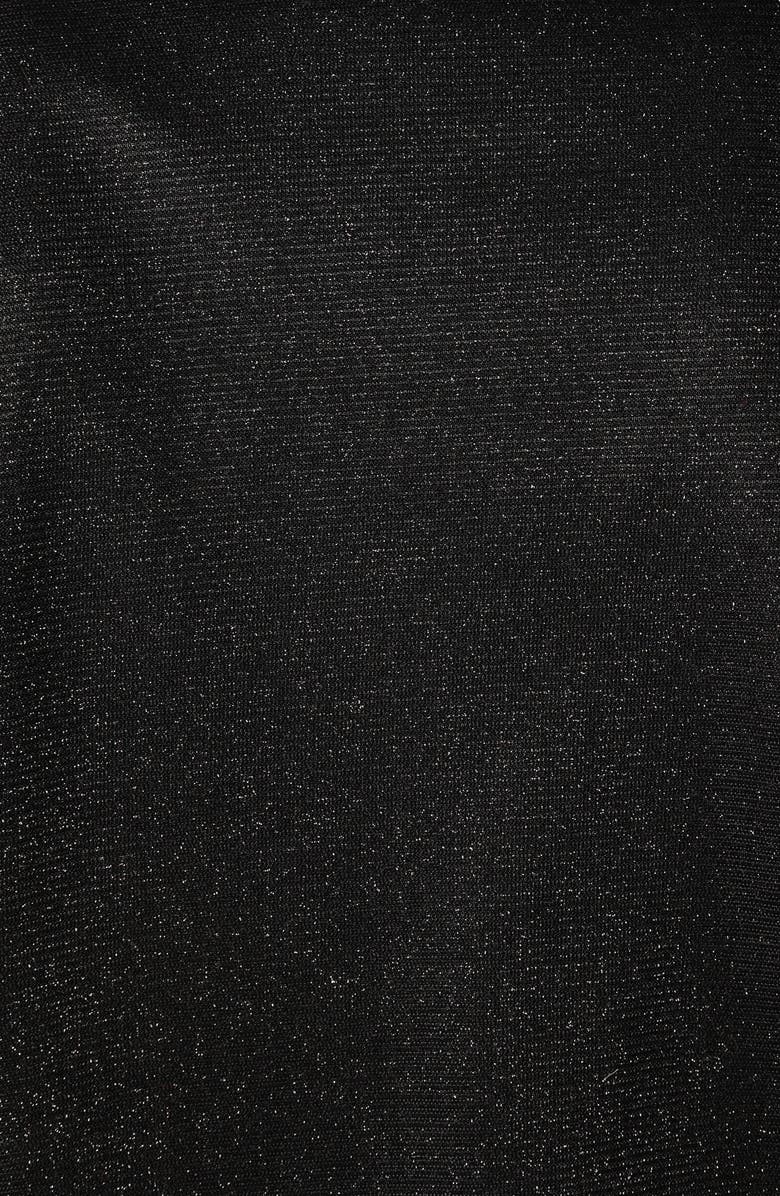 Petal & Pup Gemma Metallic Knit Blazer, Alternate, color, Black