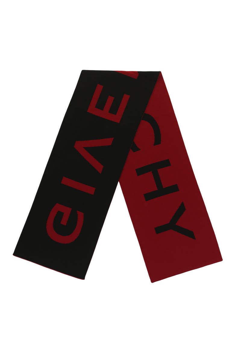 4G Reversible Wool Scarf, Alternate, color, RED BLACK
