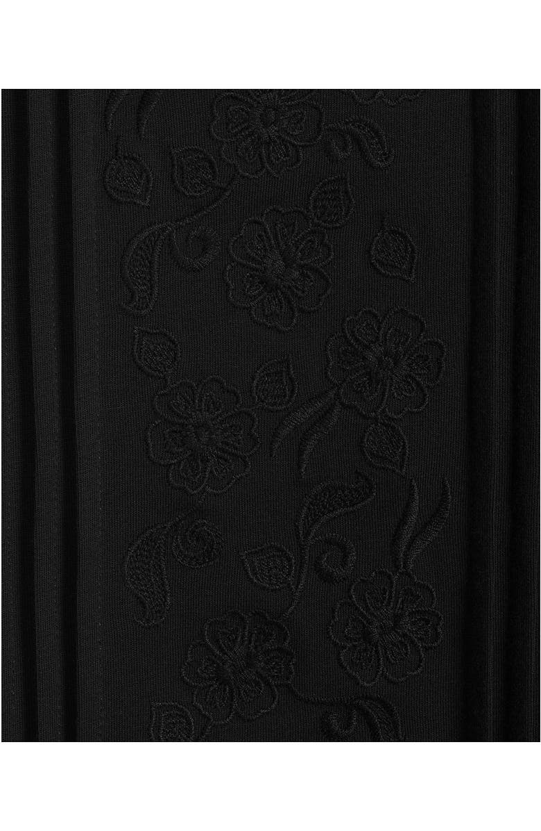 Lands' End Long Sleeve Lightweight Jersey Pintuck Embroidery Top, Alternate, color, 