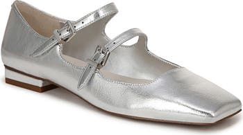 Tesoro Metallic Mary Jane Flat
