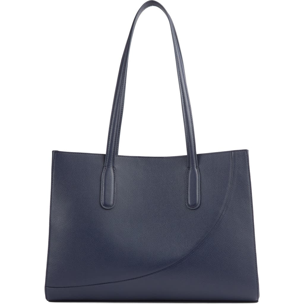 Lk Bennett Olivia Oliod Leather Tote In Blue