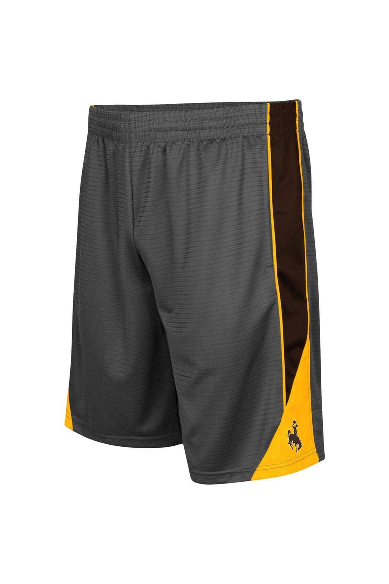 Men's Colosseum Charcoal Wyoming Cowboys Turnover Shorts, Alternate, color, Charcoal
