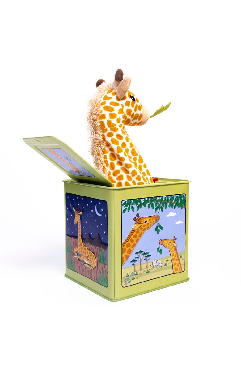 Jack Rabbit Creations Vintage Tin Toy Giraffe Jack In The Box, Alternate, color, Multicolored
