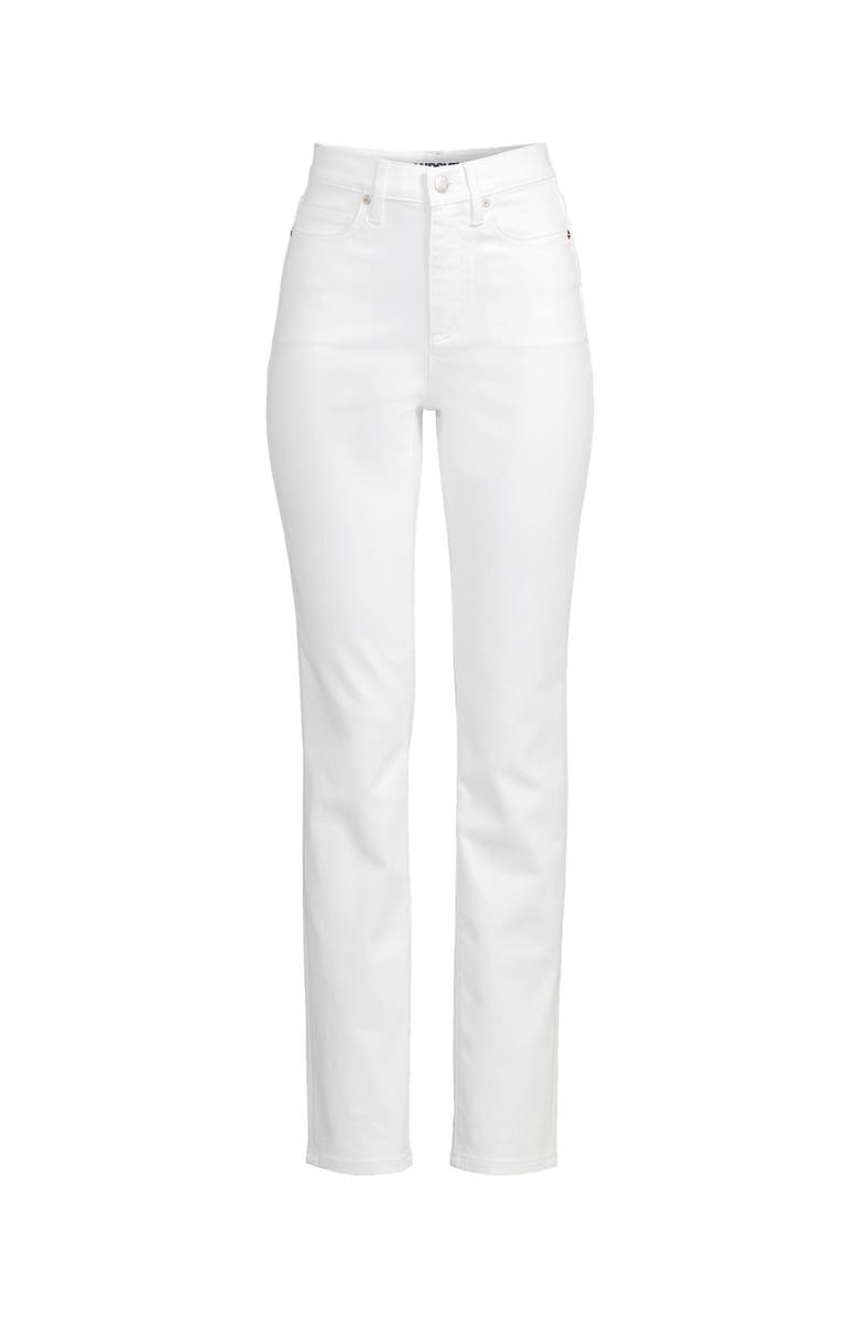Lands' End Recover High Rise Straight Leg Blue Jeans, Alternate, color, White