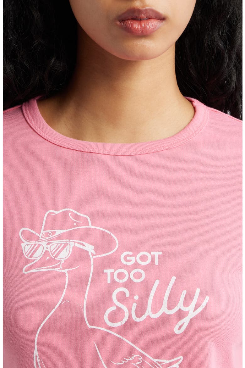 Got Too Silly Graphic Baby Tee, Alternate, color, FUSCHIA PINK