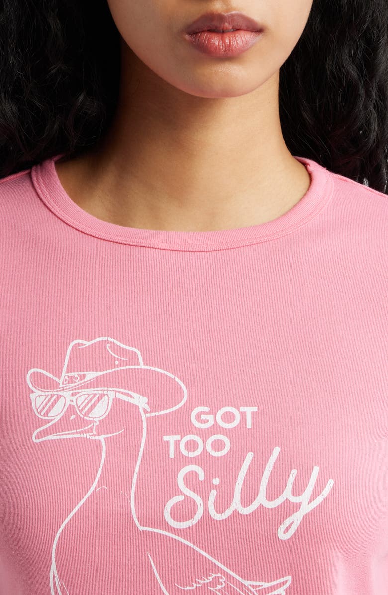 Vinyl Icons Got Too Silly Graphic Baby Tee, Alternate, color, Fuschia Pink