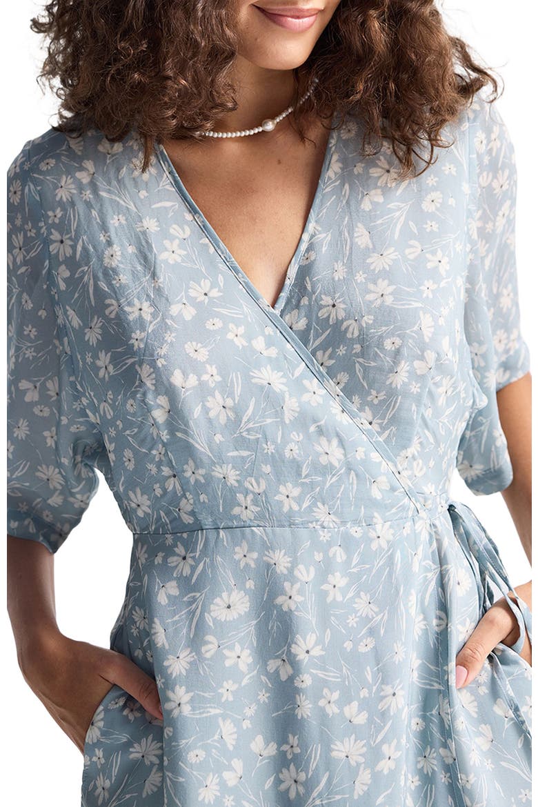 Maxi Wrap Dress, Alternate, color, Floral Poetry