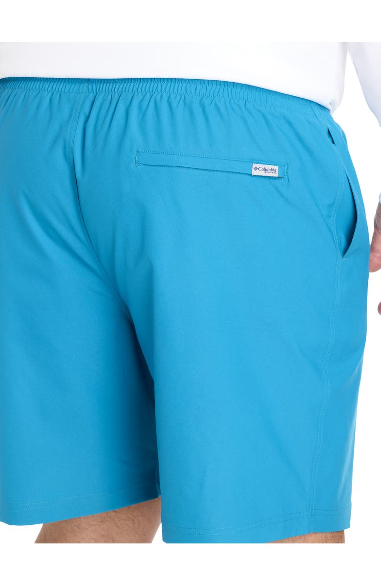 Columbia Big & Tall PFG Rambler Solid Swim Trunks, Alternate, color, Blue Echo