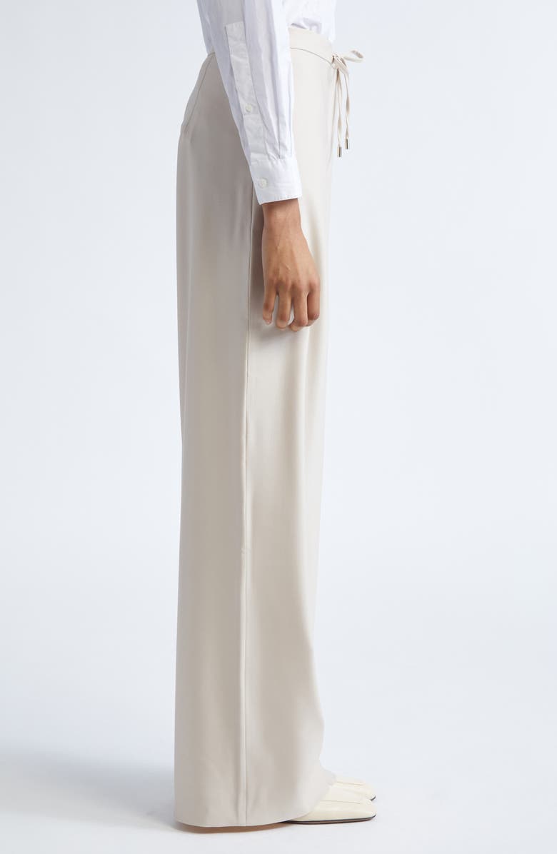 Max Mara Studio Denaro Wool Stretch Twill Wide Leg Pants, Alternate, color, Beige