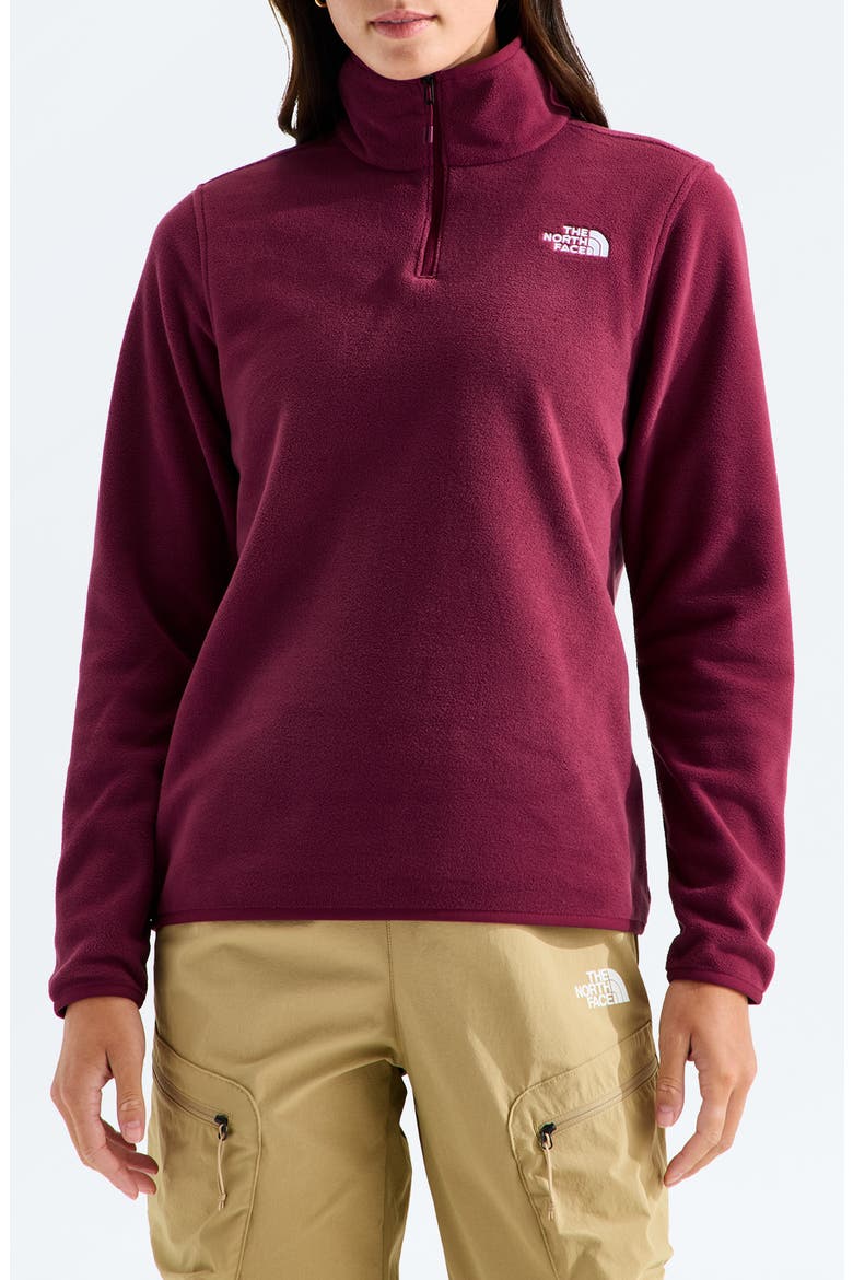 Glacier Fleece Quarter Zip Pullover, Main, color, BURGUNDY CRUSH