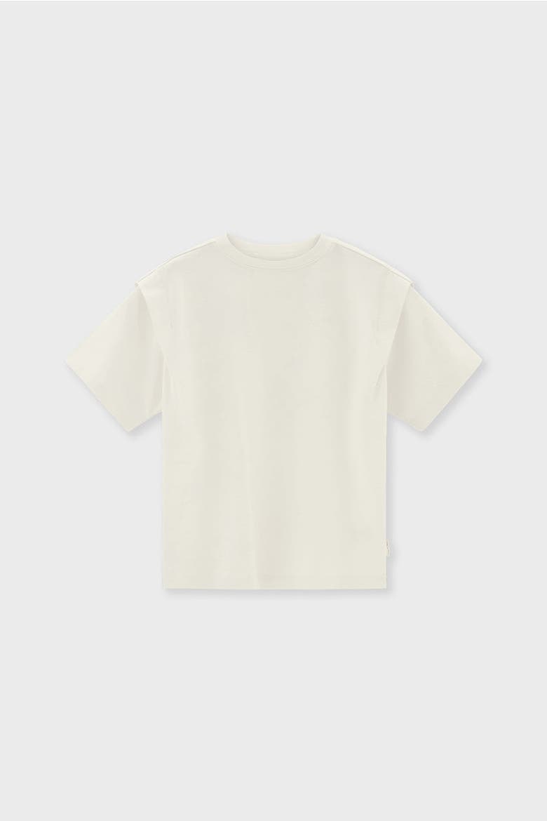Organic Cotton Inset Sleeve T-Shirt, Main, color, Off White