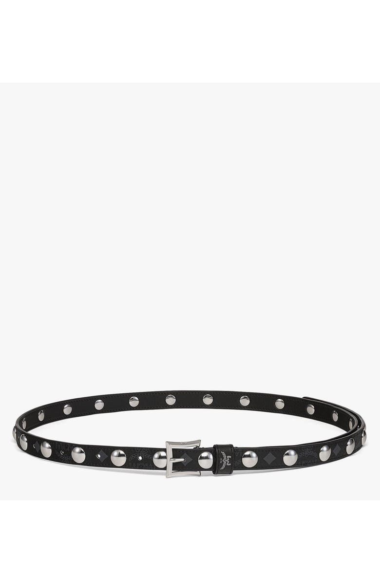 MCM Aren 1" Belt in Galactic Gala Leather, Main, color, Black