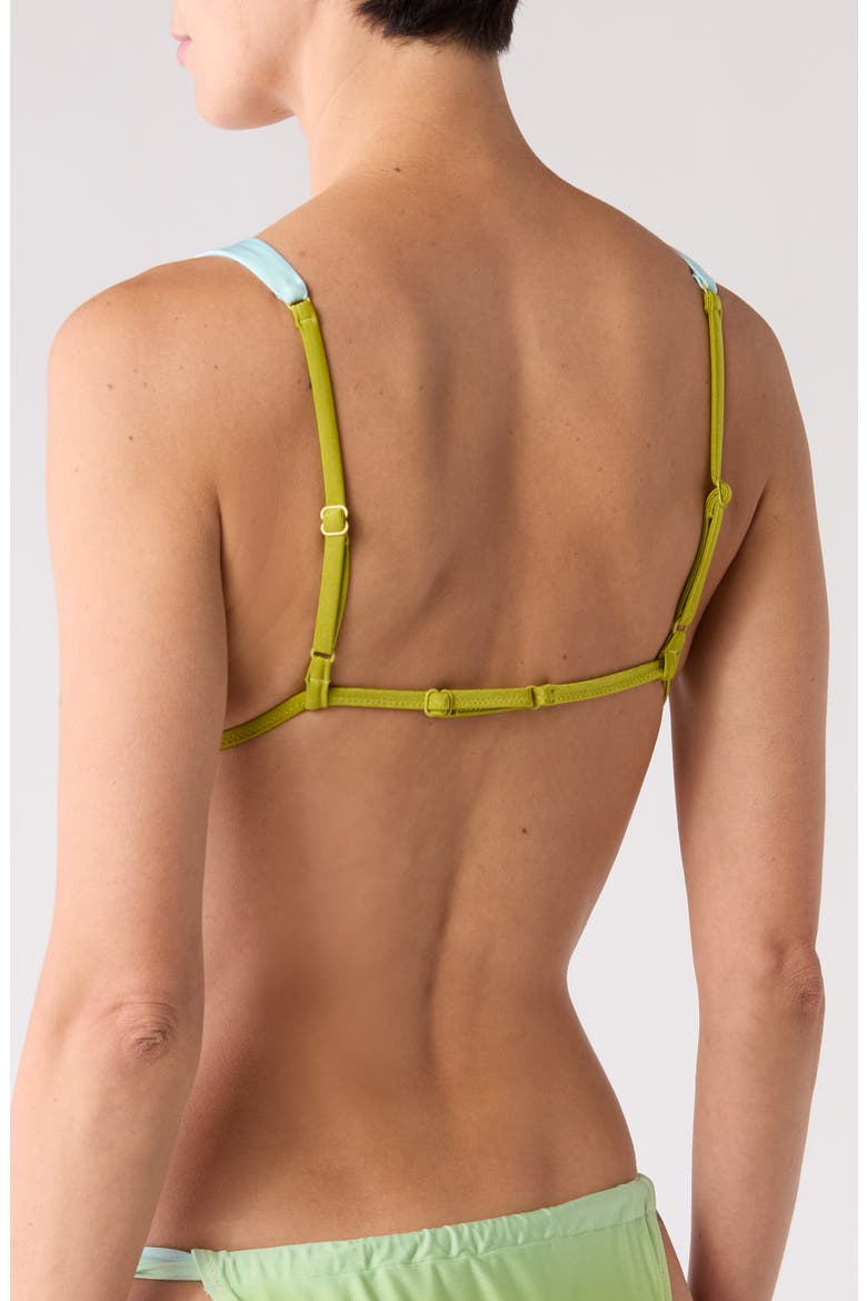 The Ellery Bikini Top, Alternate, color, SKY / CHARTREUSE OMBRE