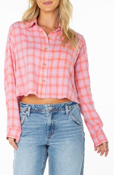Rockford Plaid Crop Button-Up Shirt