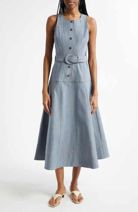 Cinq à Sept Margaret Belted Denim Dress