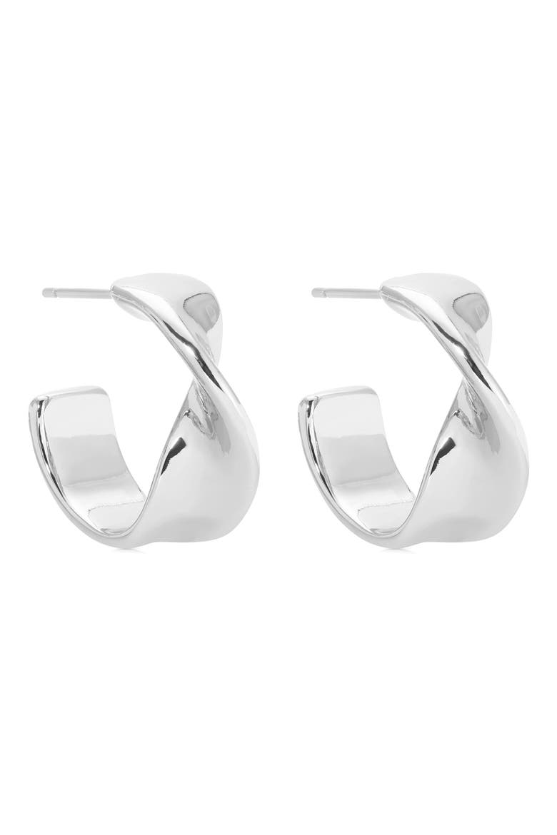 Heirloom Small Hoop Earrings, Alternate, color, SILVER
