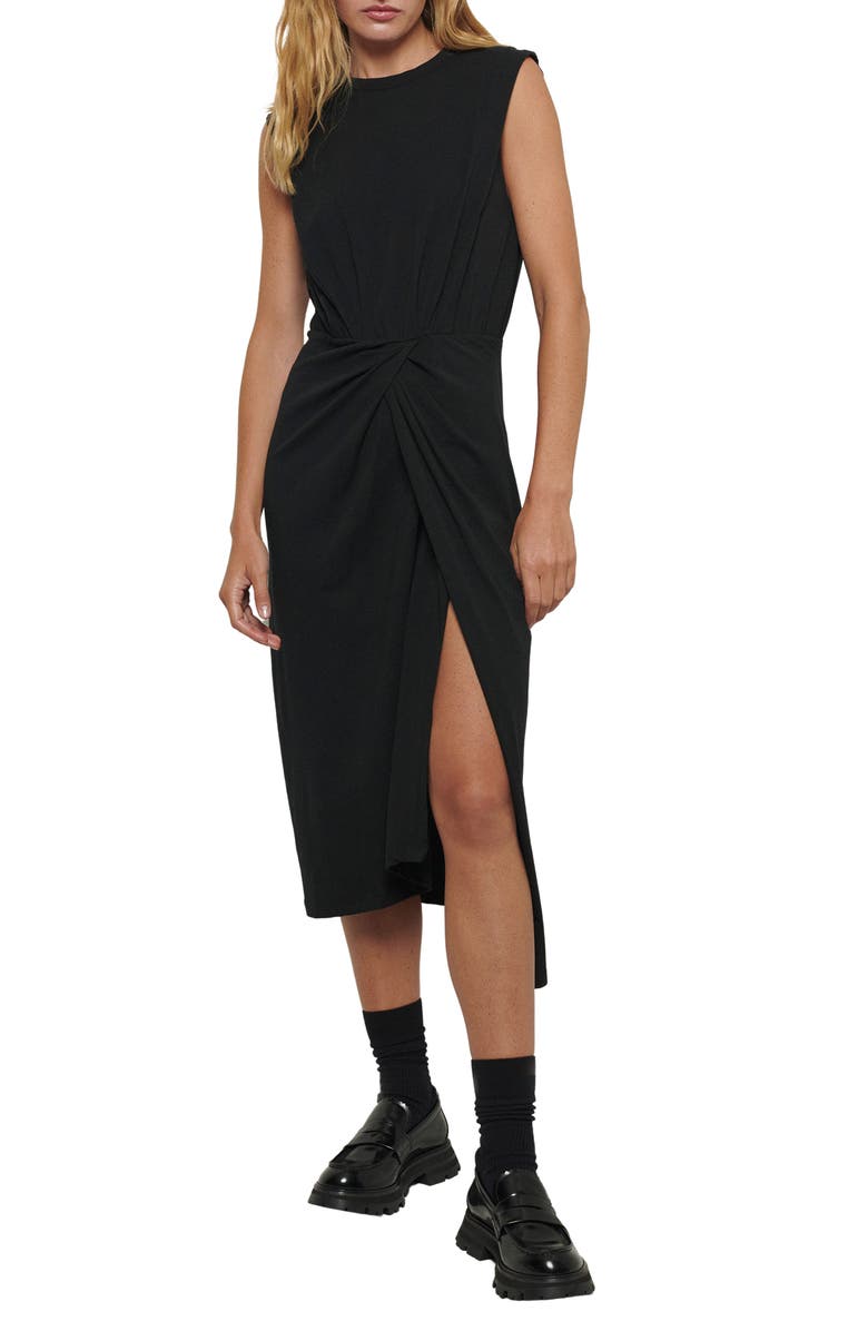 Derek Lam 10 Crosby Landry Sleeveless Twist Waist Cotton Dress, Main, color,
