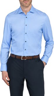 W.R.K Geo Motif Slim Fit Cotton Dress Shirt