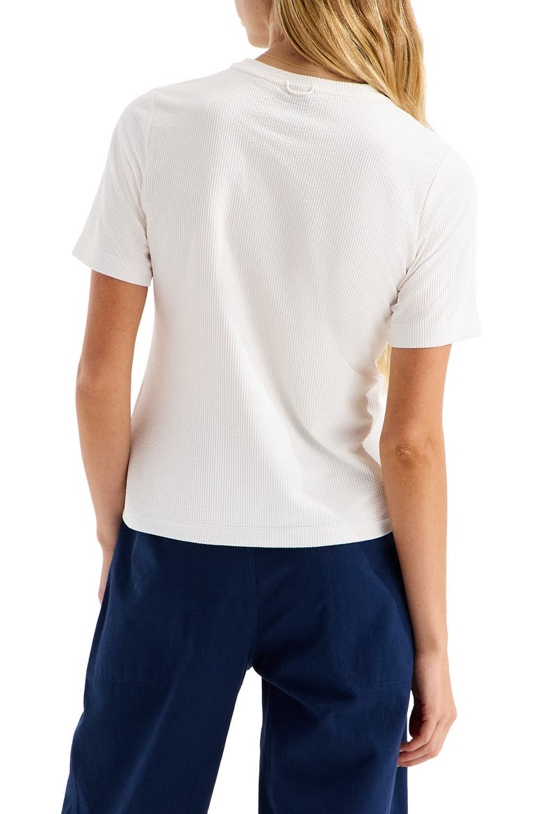 Golden Ridge Performance Ribbed T-Shirt, Alternate, color, WHITE DUNE